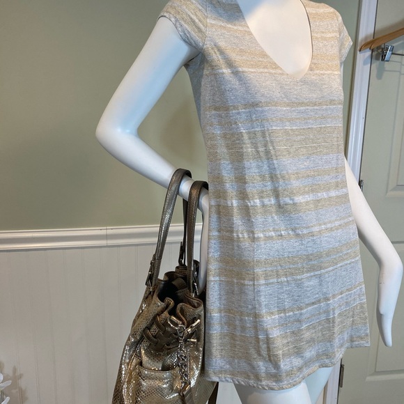 Zooey Metallic Striped Mini Dress - Picture 2 of 7